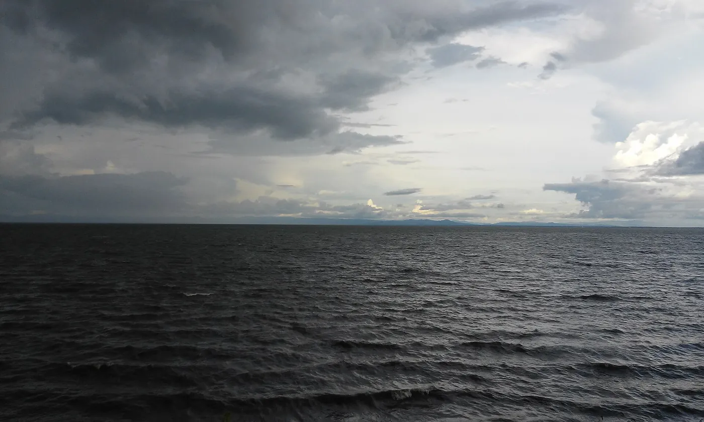 Clouds clearing over Lake Managua after a storm